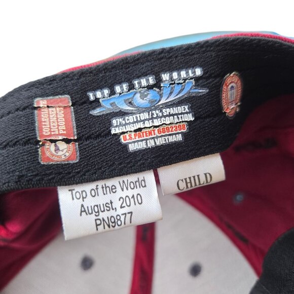 Oklahoma Sooners Childs Hat OU Logo One Fit By Top Of The World Distressed - Picture 16 of 16